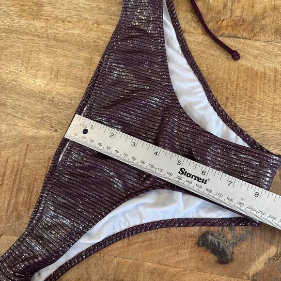 Victoria's Secret PINK Side-Tie Mini Cheekster Bikini Bottom - Burgundy  L NWT - Picture 6 of 10